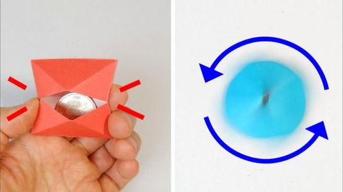 折纸陀螺视频,创意手工与物理原理的完美结合