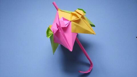 折纸雨伞视频,跟随视频教程，轻松制作精美折纸雨伞