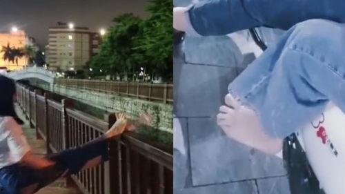 女孩压腿视频,女孩压腿技巧展示