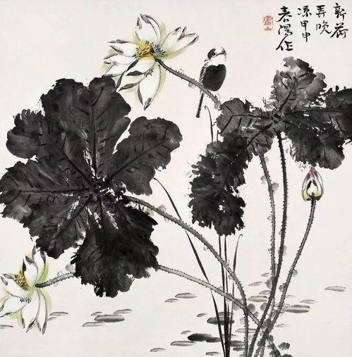 徐湛画荷花视频