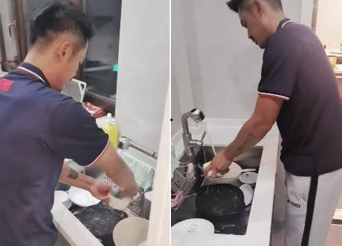 洗碗的视频,跟随视频学习高效清洁方法